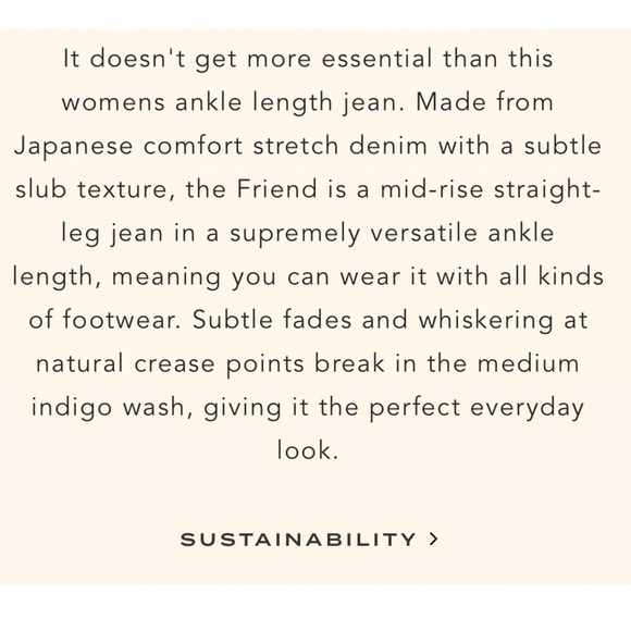 CQY Jeans Japanese Denim Mid Rise Straight Leg Medium Wash Cropped Jeans 24 - Picture 16 of 16